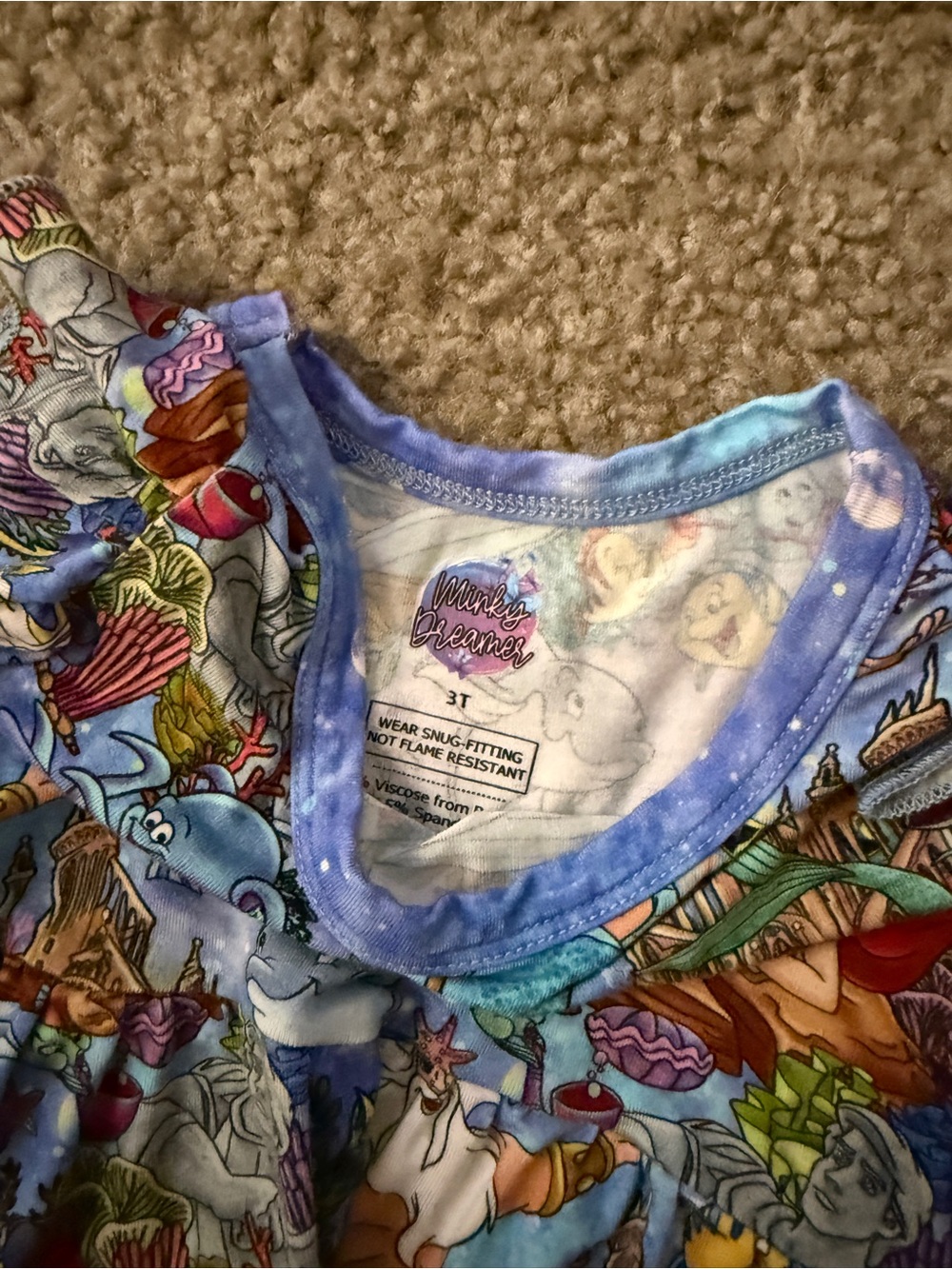 Minky Dreamer Toddler Sea Creature Pajama Top - Multicolor